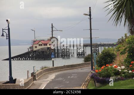 Mumbles Pier in Swansea Bay, Wales. Stock Photo