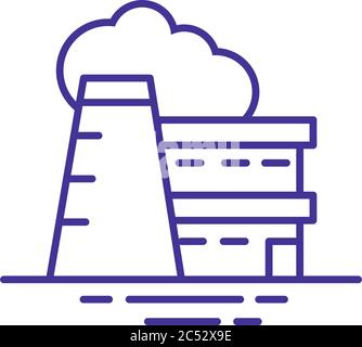 factory building line style icon vector illustration design Stock Vector