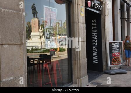 Pizza Hut in Malaga Spain Stock Photo