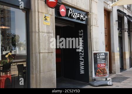 Pizza Hut in Malaga Spain Stock Photo