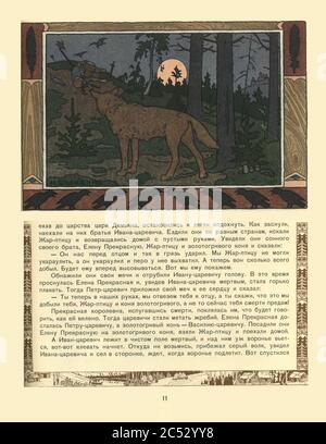 Ivan Bilibin - illustration-for-the-tale-of-prince-ivan-the-firebird-and-the-grey-wolf-1899-6. Stock Photo