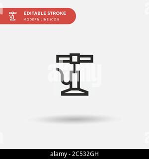 Air Pump Simple vector icon. Illustration symbol design template for web mobile UI element. Perfect color modern pictogram on editable stroke. Air Pump icons for your business project Stock Vector