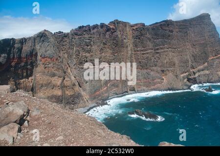 Wildlife iin Cap Sao Laurenço volcanic island in Atlantic Ocean-Madeira island Stock Photo