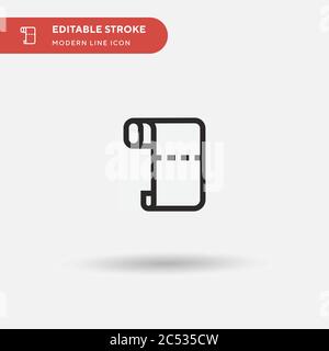 Toilet Paper Simple vector icon. Illustration symbol design template for web mobile UI element. Perfect color modern pictogram on editable stroke. Toilet Paper icons for your business project Stock Vector
