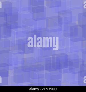 Transparent Blue Tiles Seamless Pattern, 3D Illustration Stock Vector