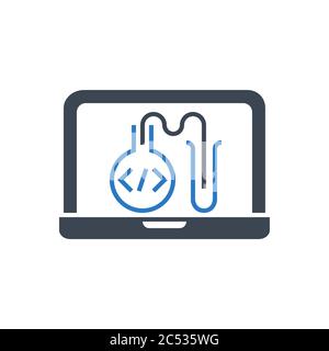 Testing Programming Vector Glyph Icon Stock Vector