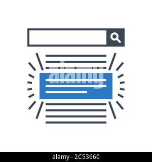 Search Result Vector Glyph Icon Stock Vector