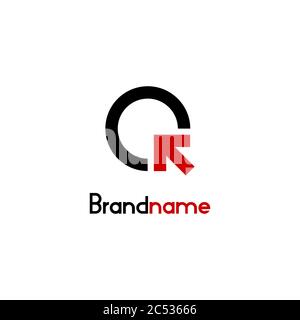 Circle combination with arrows forms the letter Q design concept, modern, simple and minimal logo design. Stock Vector