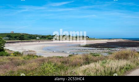 Longis Bay on Alderney in the Channel Islands Stock Photo