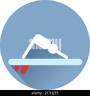 sup Surf yoga Icons Stock Vector