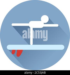 sup Surf yoga Icons Stock Vector