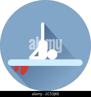 sup Surf yoga Icons Stock Vector