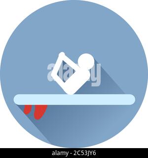 sup Surf yoga Icons Stock Vector