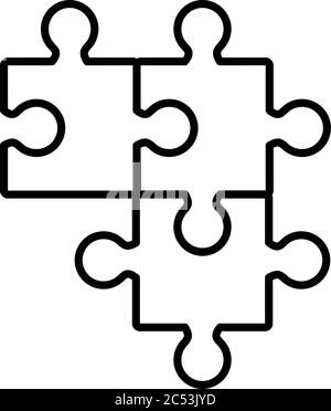 jigsaw puzzles icon over white background vector illustration Stock ...