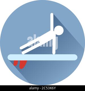 sup Surf yoga Icons Stock Vector