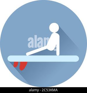 sup Surf yoga Icons Stock Vector