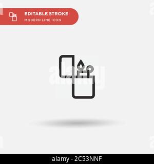 Fire Lighter Simple vector icon. Illustration symbol design template for web mobile UI element. Perfect color modern pictogram on editable stroke. Fire Lighter icons for your business project Stock Vector