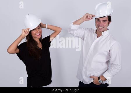Architects photo session in their office Stock Photo