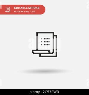 To Do List Simple vector icon. Illustration symbol design template for web mobile UI element. Perfect color modern pictogram on editable stroke. To Do List icons for your business project Stock Vector