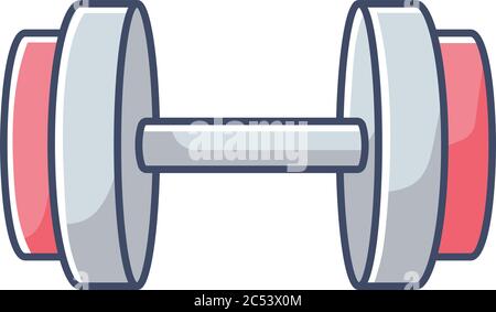 Dumbbell RGB color icon Stock Vector