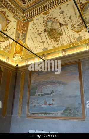 Interior - Villa Farnese - Caprarola, Italy Stock Photo