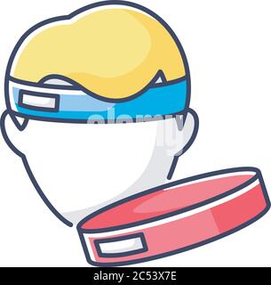 Workout headband RGB color icon Stock Vector