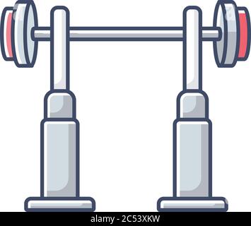 Squat rack RGB color icon Stock Vector