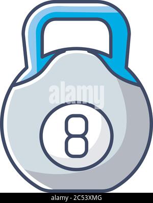 Kettlebell RGB color icon Stock Vector
