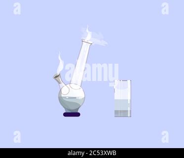 Bong semi flat RGB color vector illustration Stock Vector