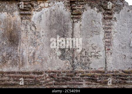 weathered wall in old Sri Lanka capital, Polonnaruwa Stock Photo