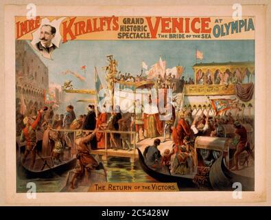 Imre Kiralfy's grand historic spectacle, Venice, the bride of the sea at Olympia Stock Photo