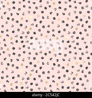 Polka Dot Seamless Pattern on White Background Stock Vector