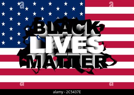 Conceptual vector illustration about the Black Lives Matter movement. Stock Vector