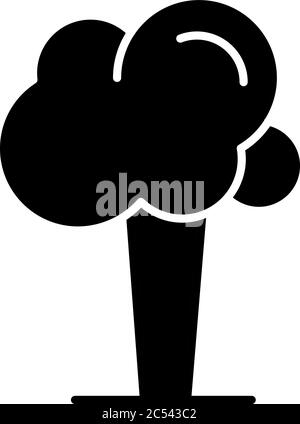 Tree black glyph icon Stock Vector