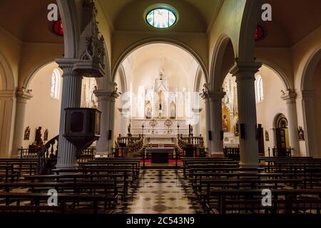 Lanzarote, Spain - April 04, 2020. Church Iglesia de Nuestra Senora de Guadalupe Stock Photo