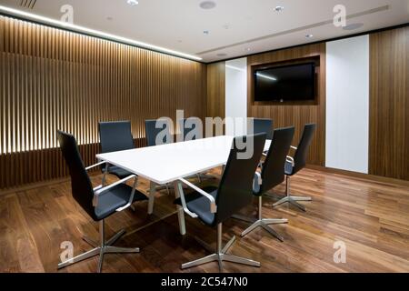 Business meeting room in modern office Stock Photo