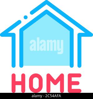 webshop home button icon vector outline illustration Stock Vector