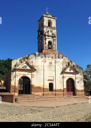 Catholic church in the center of Trinidad Stock Photo