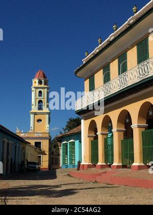 Catholic church in the center of Trinidad Stock Photo
