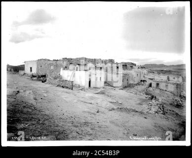 Indian pueblo of Laguna (San Jose de Laguna), New Mexico, ca.1900 Stock Photo