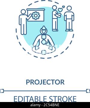 Projector turquoise concept icon Stock Vector