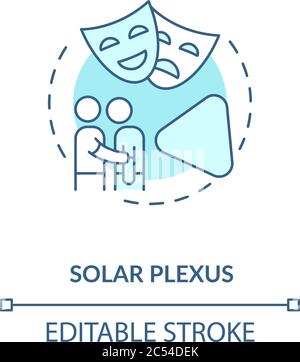 Solar Plexus turquoise concept icon Stock Vector