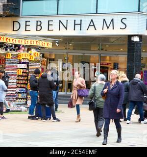 Debenhams department store on Oxford Street, London Stock Photo