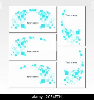 Vector abstract creative business cards. set template Stock Vector