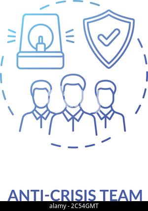 Anti-crisis team concept icon Stock Vector