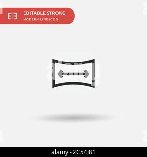 Panoramic View Simple vector icon. Illustration symbol design template for web mobile UI element. Perfect color modern pictogram on editable stroke. Panoramic View icons for your business project Stock Vector