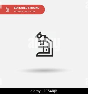 Microscope Simple vector icon. Illustration symbol design template for web mobile UI element. Perfect color modern pictogram on editable stroke. Microscope icons for your business project Stock Vector