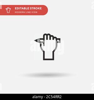 Draw Simple vector icon. Illustration symbol design template for web mobile UI element. Perfect color modern pictogram on editable stroke. Draw icons for your business project Stock Vector