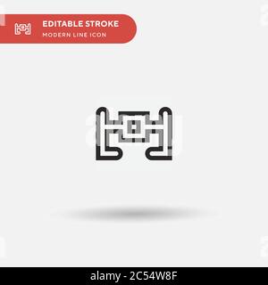 Ufo Simple vector icon. Illustration symbol design template for web mobile UI element. Perfect color modern pictogram on editable stroke. Ufo icons for your business project Stock Vector