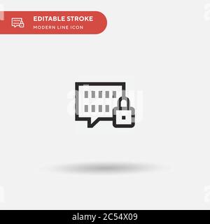 Encrypted Simple vector icon. Illustration symbol design template for web mobile UI element. Perfect color modern pictogram on editable stroke. Encrypted icons for your business project Stock Vector